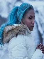 Charithra Chandran One Piece S02 White Puffer Jacket