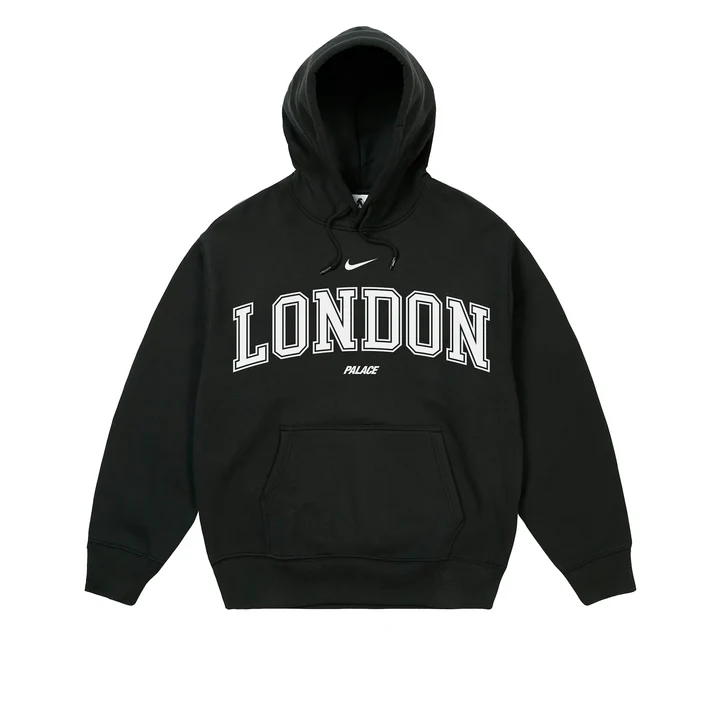PALACE x NIKE LONDON Black Hoodie 01 PALACE LONDON Black Hoodie