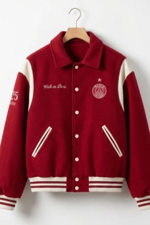 PSG x Walk In Paris Teddy Varsity Jacket
