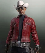 PUBG Red Quilted Leather Jacket