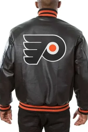 Philadelphia Flyers Black Leather Jacket