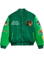 Power Rangers Green Varsity Jacket