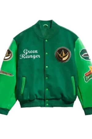 Power Rangers Green Varsity Jacket