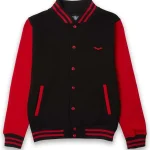 Black and Red Batman Varsity Jacket