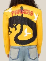 Dua Lipa Buenos Aires Dragon Leather Jacket