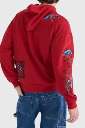 Spider-Man Comic Boxy Red Hoodie