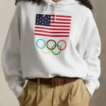 Team USA Olympic 2026 White Hoodie