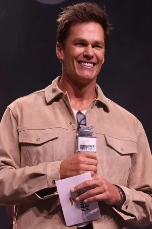 Tom Brady Fanatics Fest NYC 2026 Suede Jacket