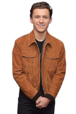 Tom Holland Suede Leather Jacket
