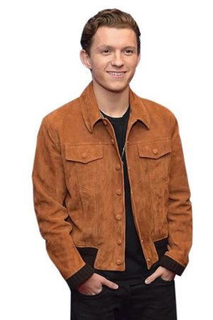 Tom Holland Suede Leather Jacket