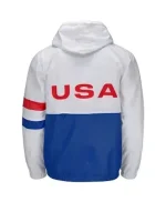 USA Windbreaker White Jacket