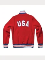 United States Red Letterman Jacket