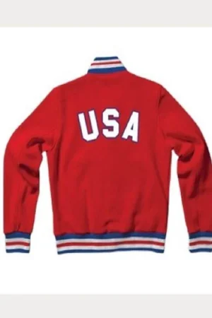 United States Red Letterman Jacket