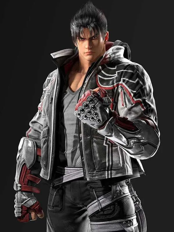 Video-Game-Tekken-8-Black-and-White-Leather-Jacket 1 Tekken 8 Jin Kazama Leather Jacket