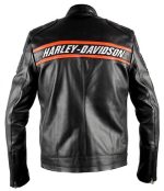 Bill Goldberg Harley Davidson Biker Leather Jacket - Image 3