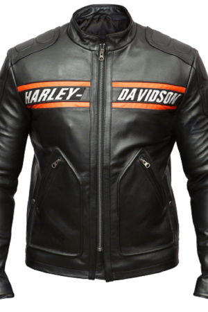 Bill Goldberg Harley Davidson Biker Leather Jacket