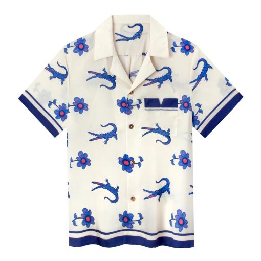 White Lotus Season 3 Crocodile Floral Print Shirt 01 White Lotus Season 3 Crocodile Floral Print Shirt