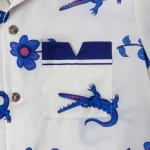 White Lotus Season 3 Crocodile Floral Print Shirt