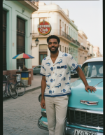 White Lotus Season 3 Crocodile Floral Print Shirt
