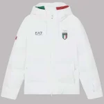 Winter Olympics 2026 Team Italy White Puffer Jacket