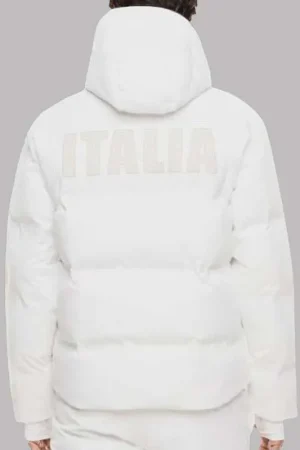 Winter Olympics 2026 Team Italy White Puffer Jacket