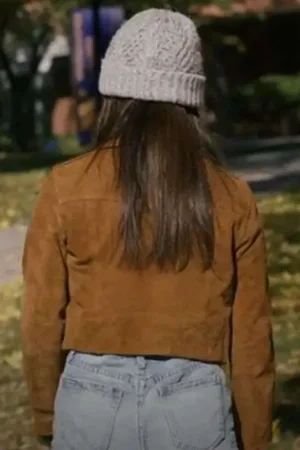 Jenna Ortega Winter Spring Summer or Fall Brown Leather Jacket