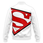 Superman Symbol DC White Varsity Jacket