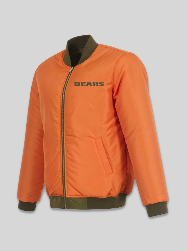 Chicago Bears Reversible Bomber Jacket 04 Chicago Bears Reversible Bomber Jacket