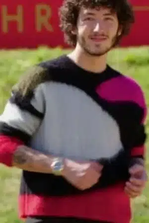 Claim To Frame S02 Frankie Jonas Color-Block Knitted Sweatshirt