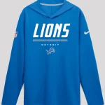 Detroit Lions Sideline Long Sleeve Hooded T-Shirt