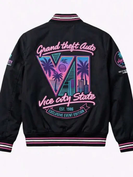 GTA VI Vice City State Bomber Jacket 02 GTA VI Vice City State Bomber Jacket