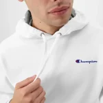 Men’s Champion Powerblend White Hoodie