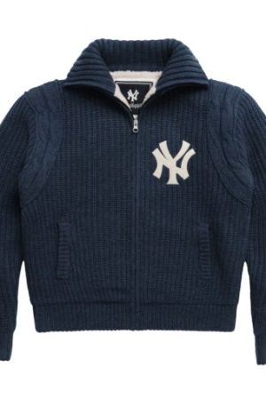 New York Yankees Madhappy Unisex Full-Zip Knit Jacket Navy