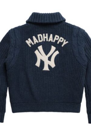 New York Yankees Madhappy Unisex Full-Zip Knit Jacket Navy