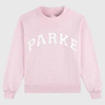Parke Polka Dot Varsity Mockneck Sweatshirt