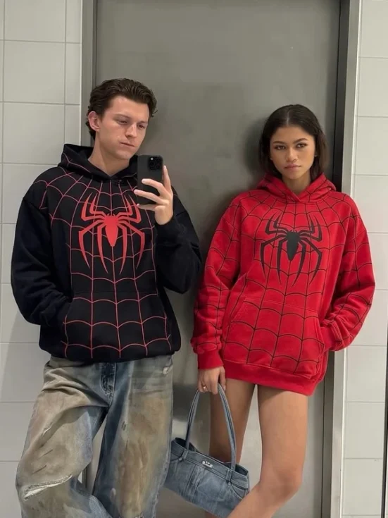 Spiderman-Zendaya-And-Tom-Holland-Hoodie-Couple-View-551x735 1 Spiderman Zendaya And Tom Holland Hoodie