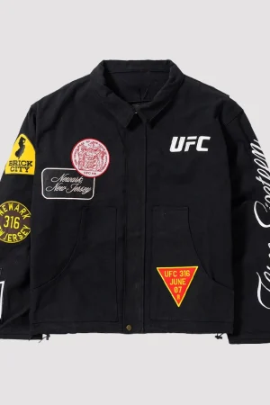 UFC 316 Patchwork Full-Zip Canvas Jacket