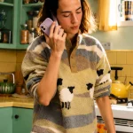 Voicemails For Isabelle 2026 Zoey Deutch Sheep Fleece Sweatshirt