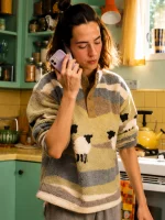 Voicemails For Isabelle 2026 Zoey Deutch Sheep Fleece Sweatshirt