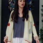 A Bad Moms Christmas Mila Kunis Fisherman Beige Cardigan