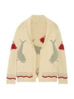 A Bad Moms Christmas Mila Kunis Fisherman Beige Cardigan