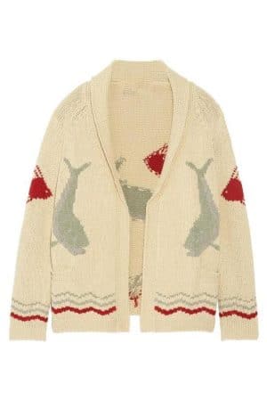 A Bad Moms Christmas Mila Kunis Fisherman Beige Cardigan