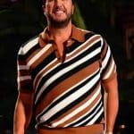 American Idol S24 Luke Bryan Diagonal Stripe Polo Shirt