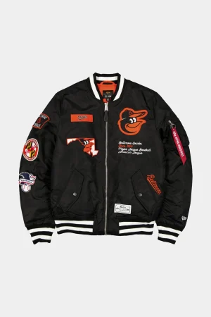 BALTIMORE ORIOLES X ALPHA X NEW ERA MA-1 BOMBER JACKET