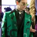 Gotham Season 5 The Riddler Cosplay Green Suit Coat