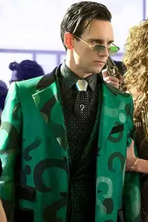 Gotham Season 5 The Riddler Cosplay Green Suit Coat