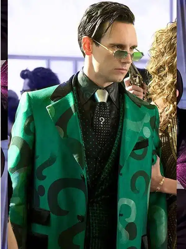 Cory-Michael-Smith-Gotham-Season-5-Suit-Coat 1 Gotham Season 5 The Riddler Cosplay Green Suit Coat