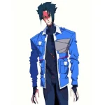 Cyberpunk Edgerunners 2 D Blue Leather Jacket