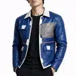Cyberpunk Edgerunners 2 D Blue Leather Jacket