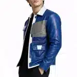 Cyberpunk Edgerunners 2 D Blue Leather Jacket